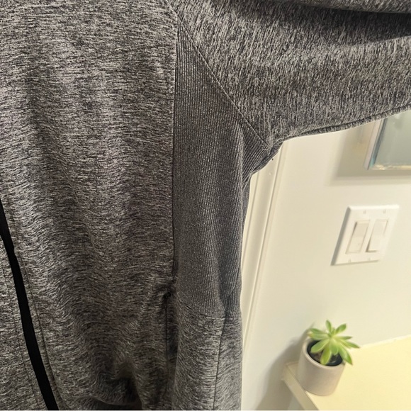 Grey Front Zip Athletic Top - Picture 3 of 4